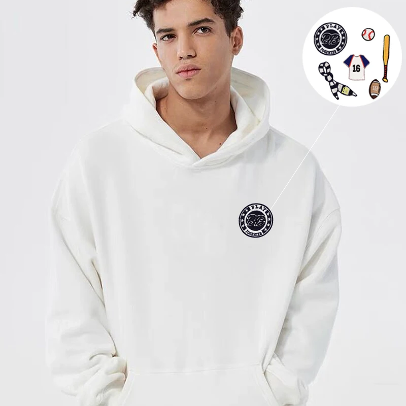 Appliqued 100% Polyester Fabric baseball sport streetwear Mobile phone case refrigerator magnet embroidery patches