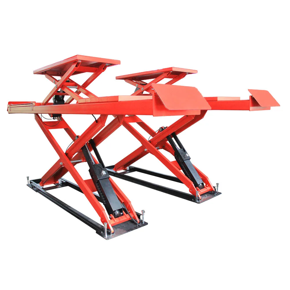 TFAUTENF 3.5 tons / 7700 Ibs lifting capacity in-ground scissor car lift underground automatic double car scissor lift