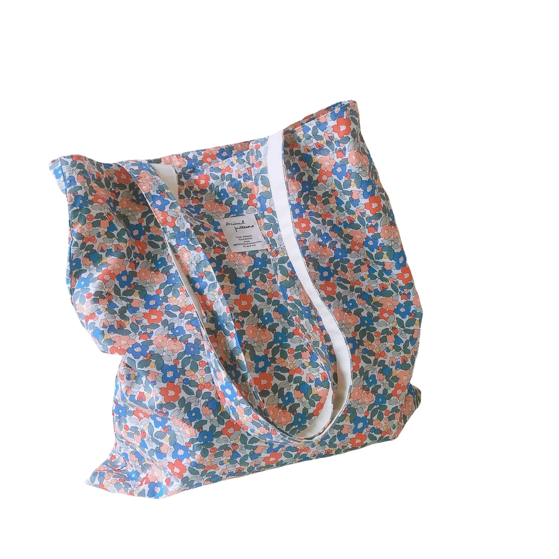 Custom Canvas Tote Bag Cross Body Tote Cotton Canvas Cotton Tote Bags Pure And Fresh Flower Cotton Shoulder Bag