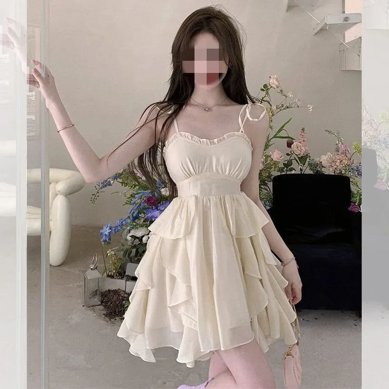 Sling dress sexy irregular girl fashion dress