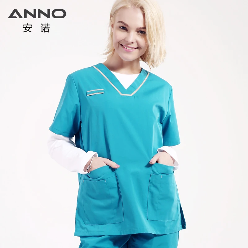 ANNO Hot Sell High Quality Medical Hospital Dental Doctor Nurse Unisex Scurbs Healthcare