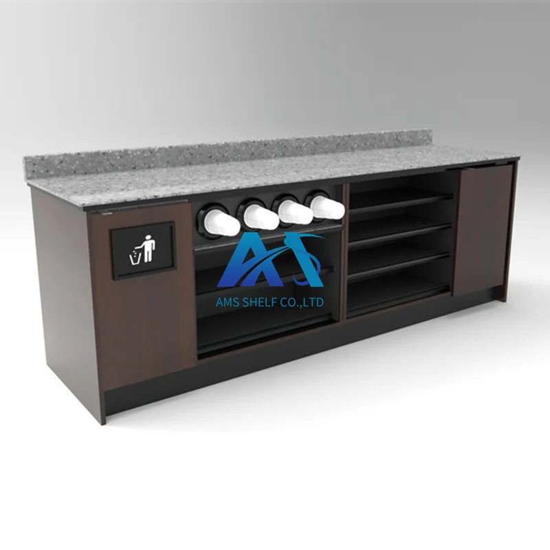 Modular Coffee / Beverage Prep Wall  Station Counter bar for Convenience store