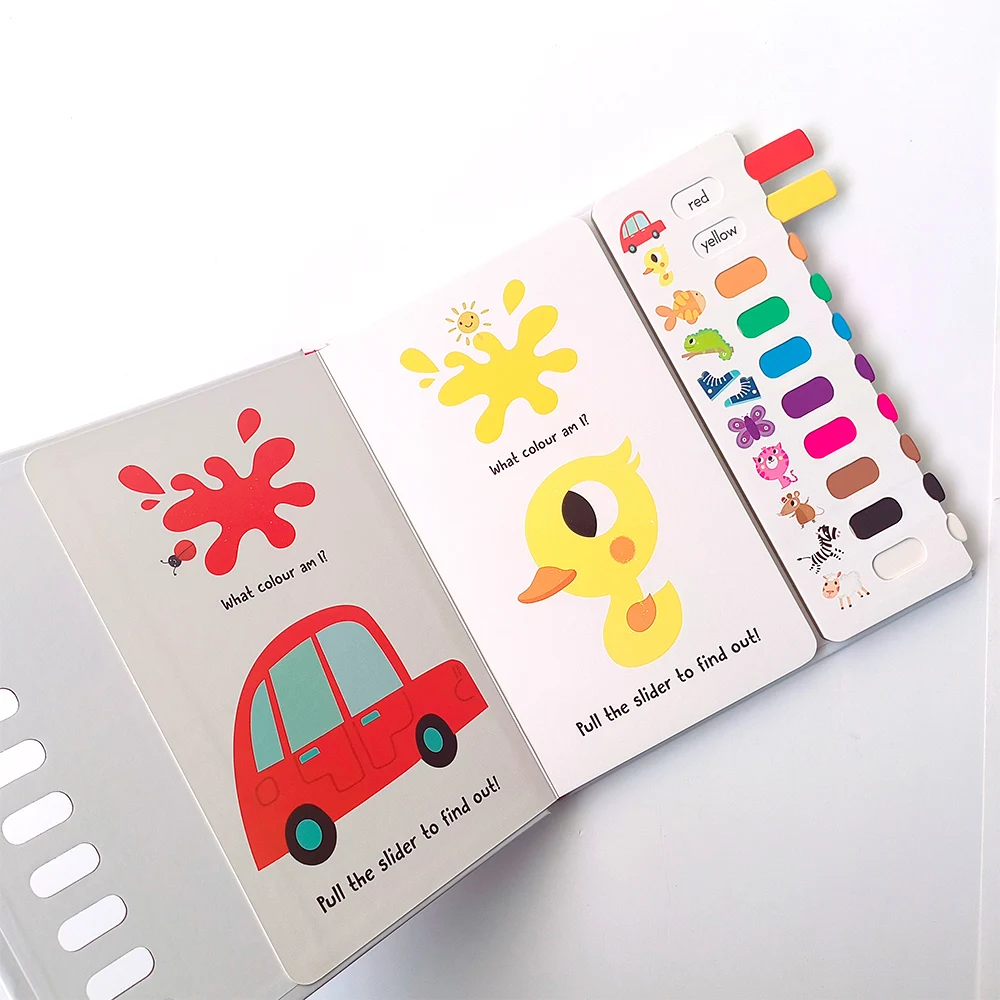 Children books custom printing baby moveable counters one by one count to ten counting book