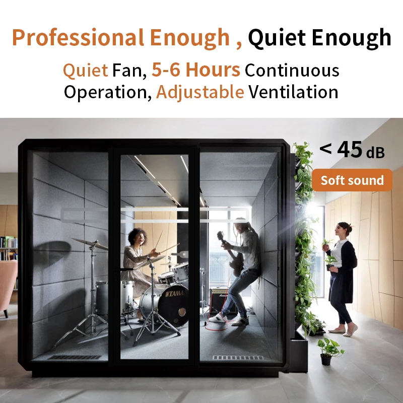 Modern Indoor Portable Studio Office Pod Work Sound Proof Mobile Soundproof Office Meeting Pods