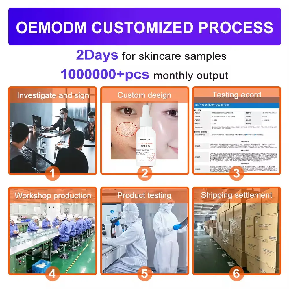 Korea glutathione Kojic Acid Skincare Serum Skin Whitening Facial Serum for Dark Spots Remover