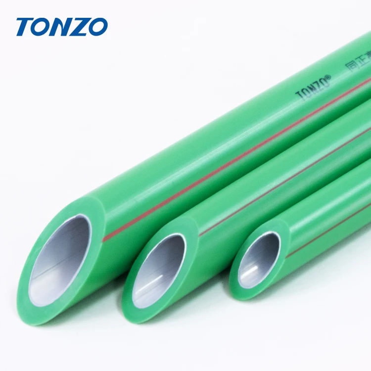 TONZO PPR Pipes Factory High Quality Hot and Cold Water Supply Pipeline Support OEM Custom Green Blue White Color