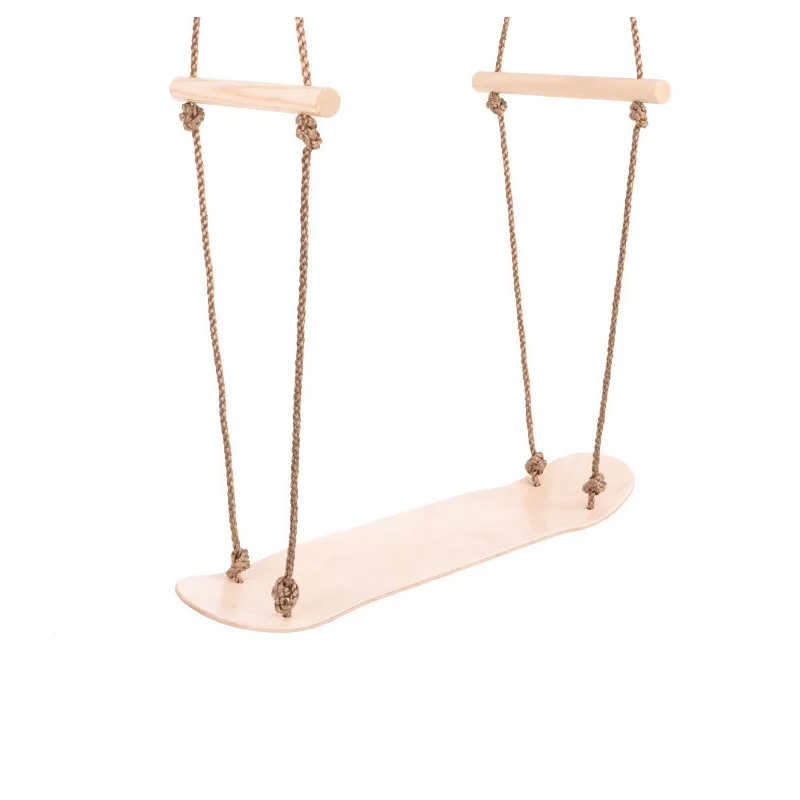 Indoor Outdoor Playground Baby Wooden Hanging Swing Seat Backyard Toys Skateboard Skate Swing Children Wooden Tree Swing Chair