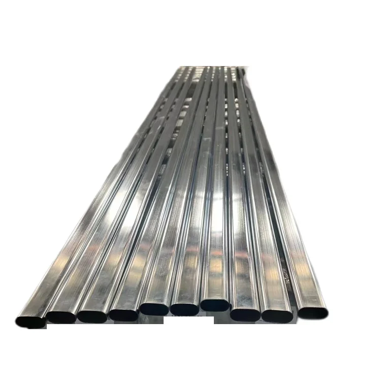 Chrome Metal Round Iron Wardrobe Round Tube Support Closet Pipe Oval Tube Bending Wardrobe Tube