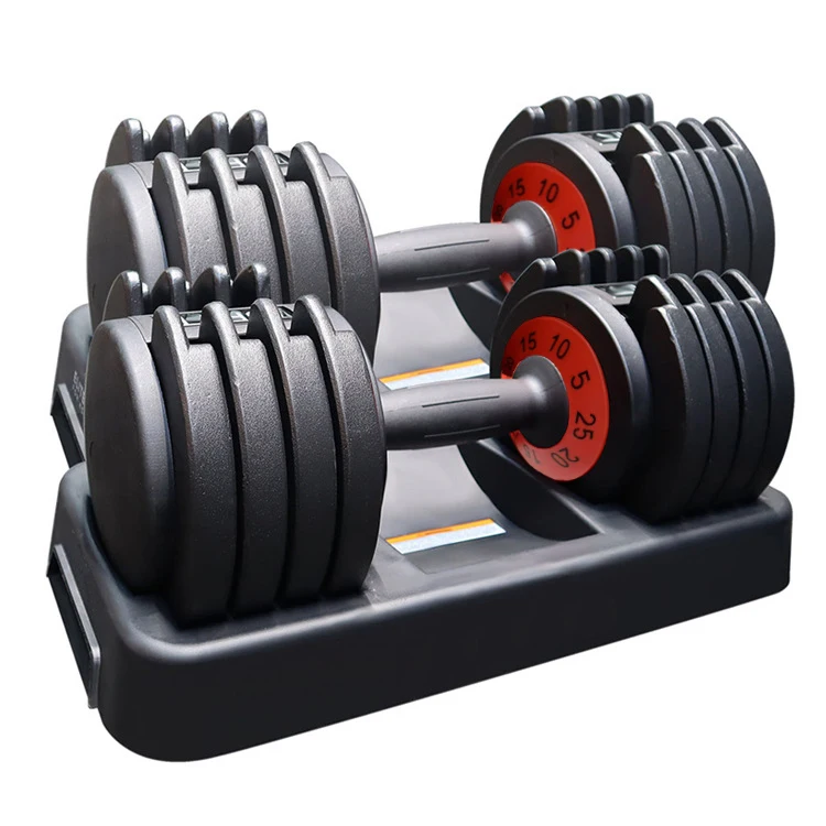 Hot sell gym equipment set new design fitness china weight 25kg gym dumbbells adjustable dumbells