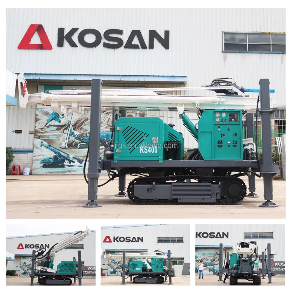 new deep crawler mounted DTH air mine borehole 400m depth drilling water well rig for sale