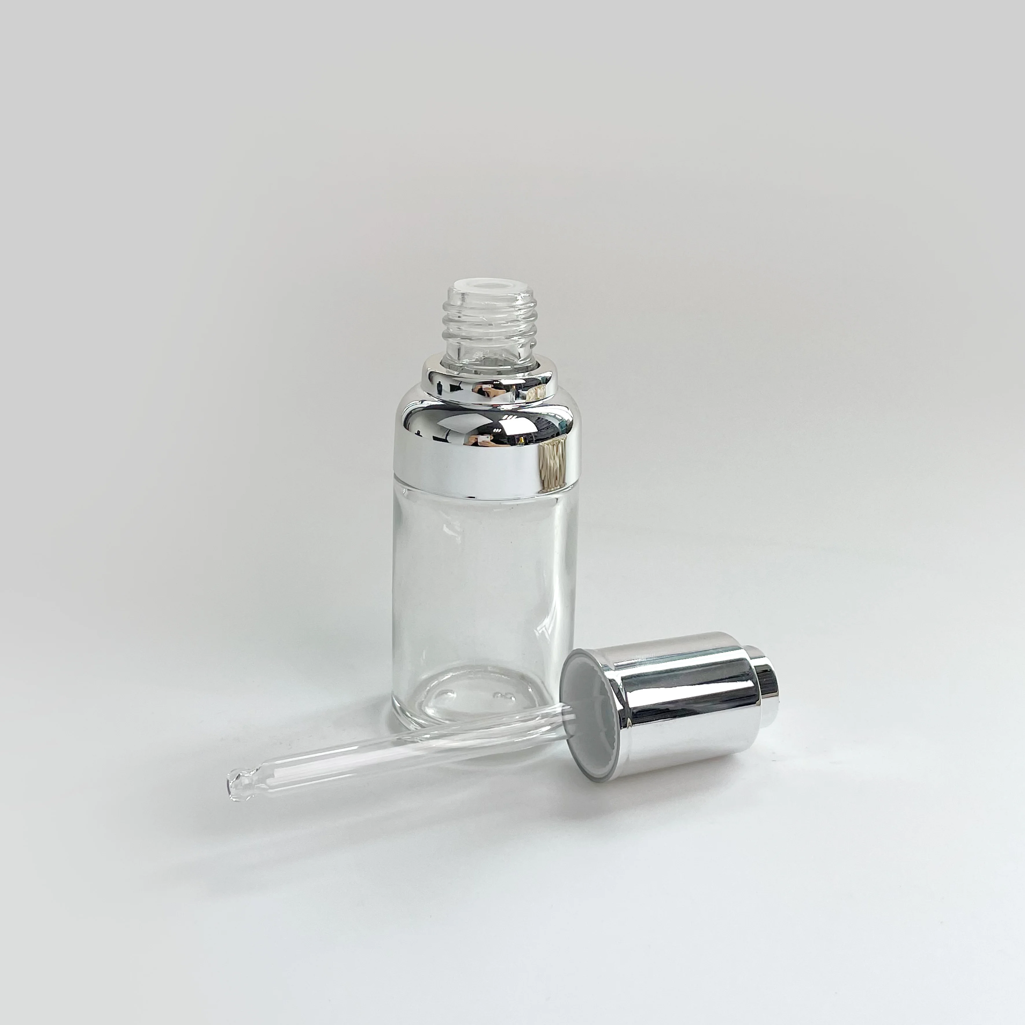 Luxury Push Button Top Glass Dropper Bottle 30Ml 50Ml 100Ml Essential Oil Serum Bottle with Dropper