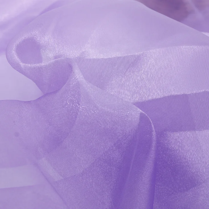 classic shiny fat organza for dress