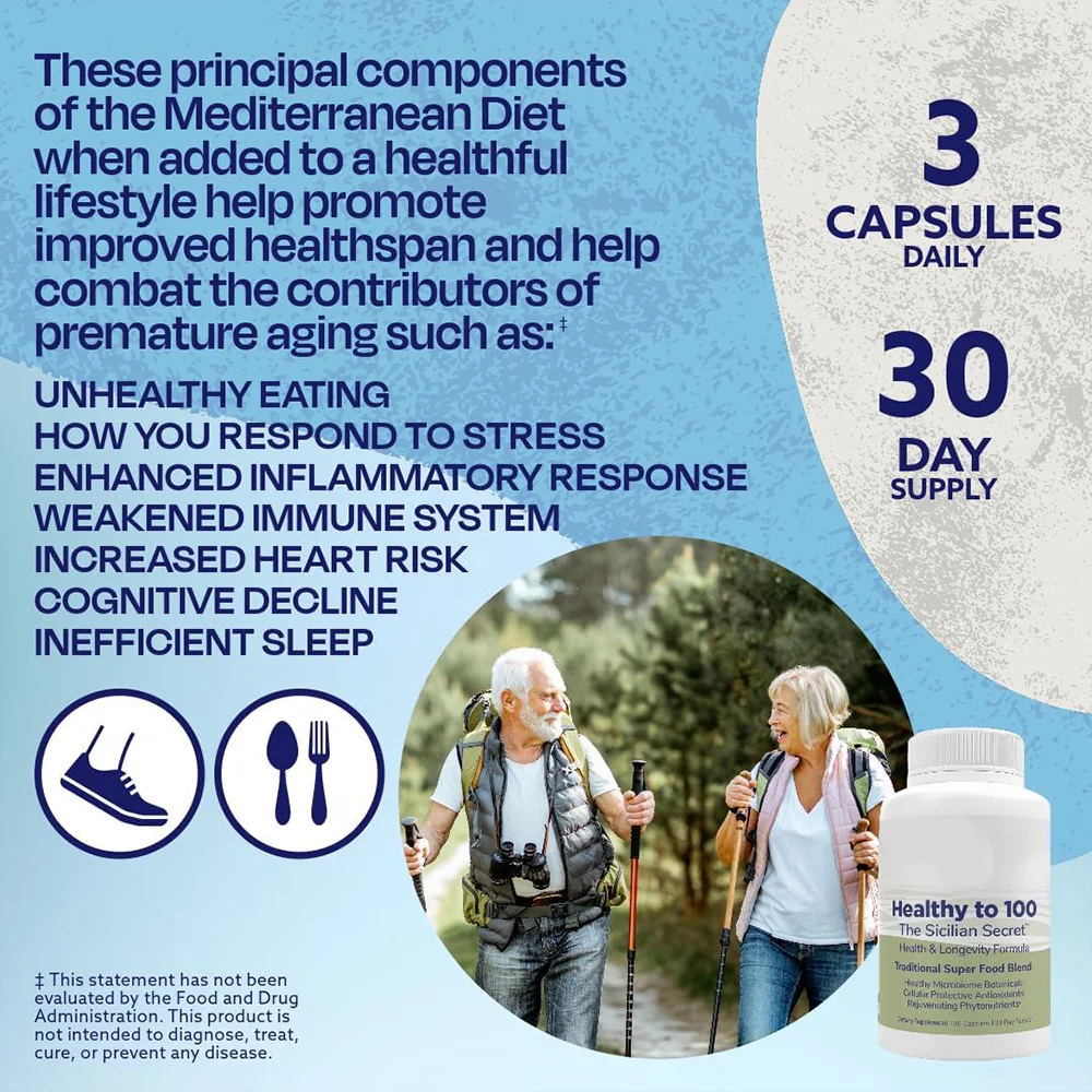Longevity Capsules Herbal Alpha Ketoglutarate Supplements for Cellular Energy Metabolism Healthy Aging Processes