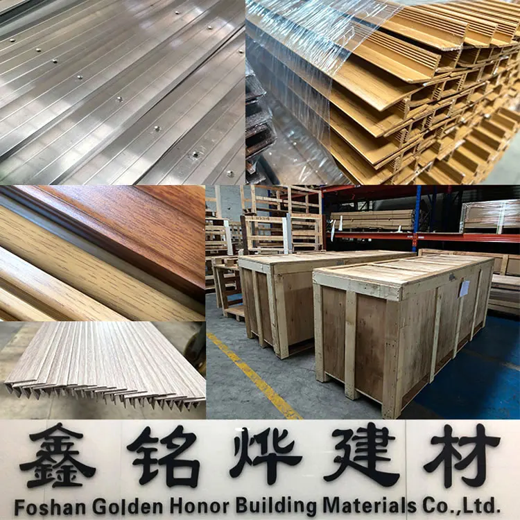 Ramp Wood Grain Aluminium Trim Flooring Metal Building Material Sample Free TAP & GO