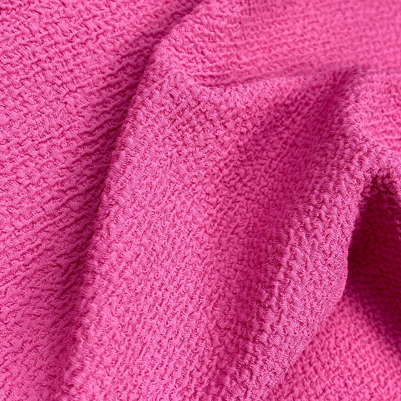 high elastic soft textured pleated seersucker bikini 89%nylon 11%spandex crinkle fabric by the yard