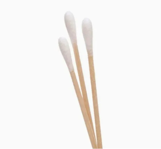Medical Consumables Disposable Wooden Stick Cotton Ball Surgical Bamboo Cotton Swab