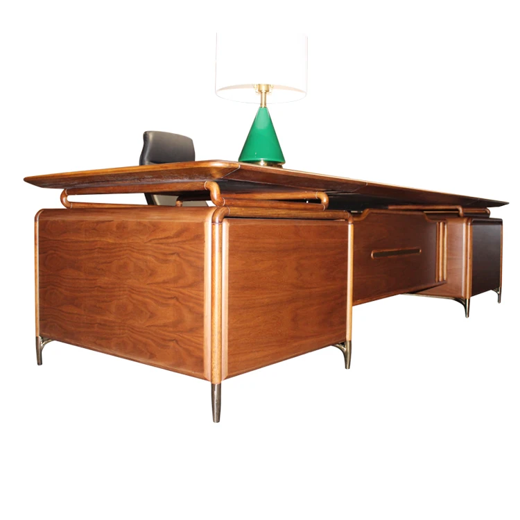 Ceo High End Modern Furniture Wooden L-shaped Office Computer Table Mdf Luxury Boss Desk Chinese Classic President Desk I-shapd