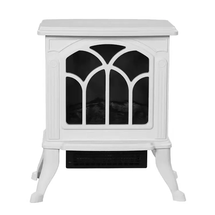 Freestanding Portable Indoor Small 3D Fake Flame Electric Air Heater Home Cast Iron Electric Fireplace