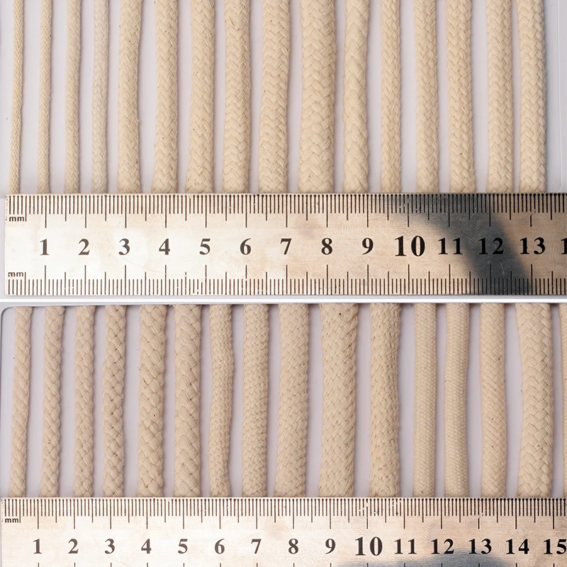 5MM round Woven Cotton Rope Soft and Eco-Friendly for Shoes Garments Bags Home Textiles Comfortable and 100% Cotton