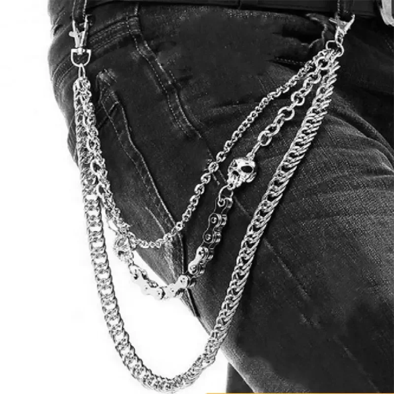 Pants Pocket Chain Belt Metal Jeans Chain Wallet Chain With Lobster Clasps And Keyring for Men Women Keys Wallets