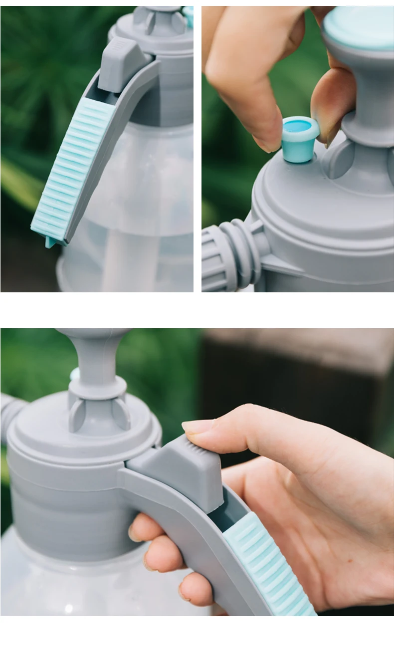 New 2L manual plastic garden spray bottle, transparent bottle body