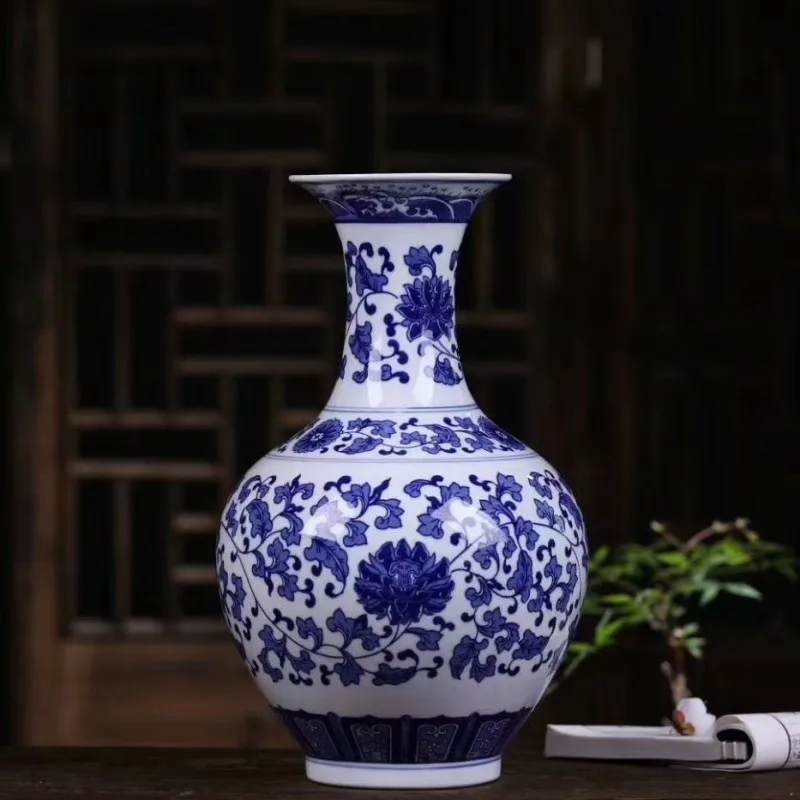 High quality antique blue and white porcelain vases ceramic flower vases