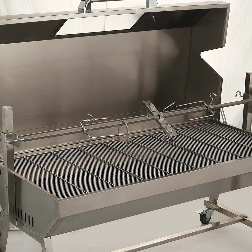 Barbeque Smoker Roast Whole Lamb Rotary Stainless Grilled Chicken Grill Machine