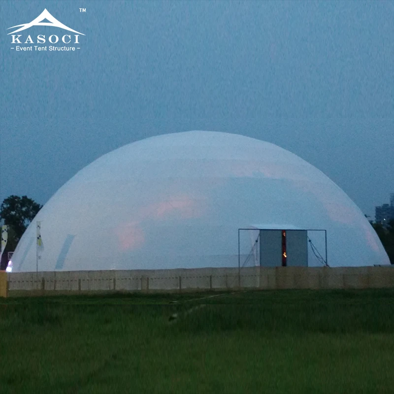 Guangzhou tent factory geodesic dome tent with glass door