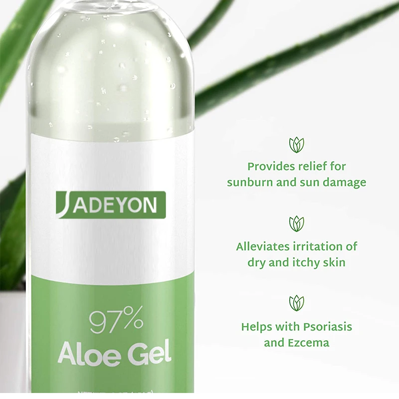 Jadeyon 300 мл 100% чистый натуральный увлажняющий отбеливающий гель алоэ вера для уход за кожей