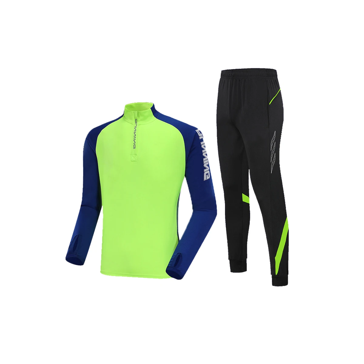 Пустой спортивный костюм куртка и штаны для фитнеса осенний одежда спортзала мужской молодежи