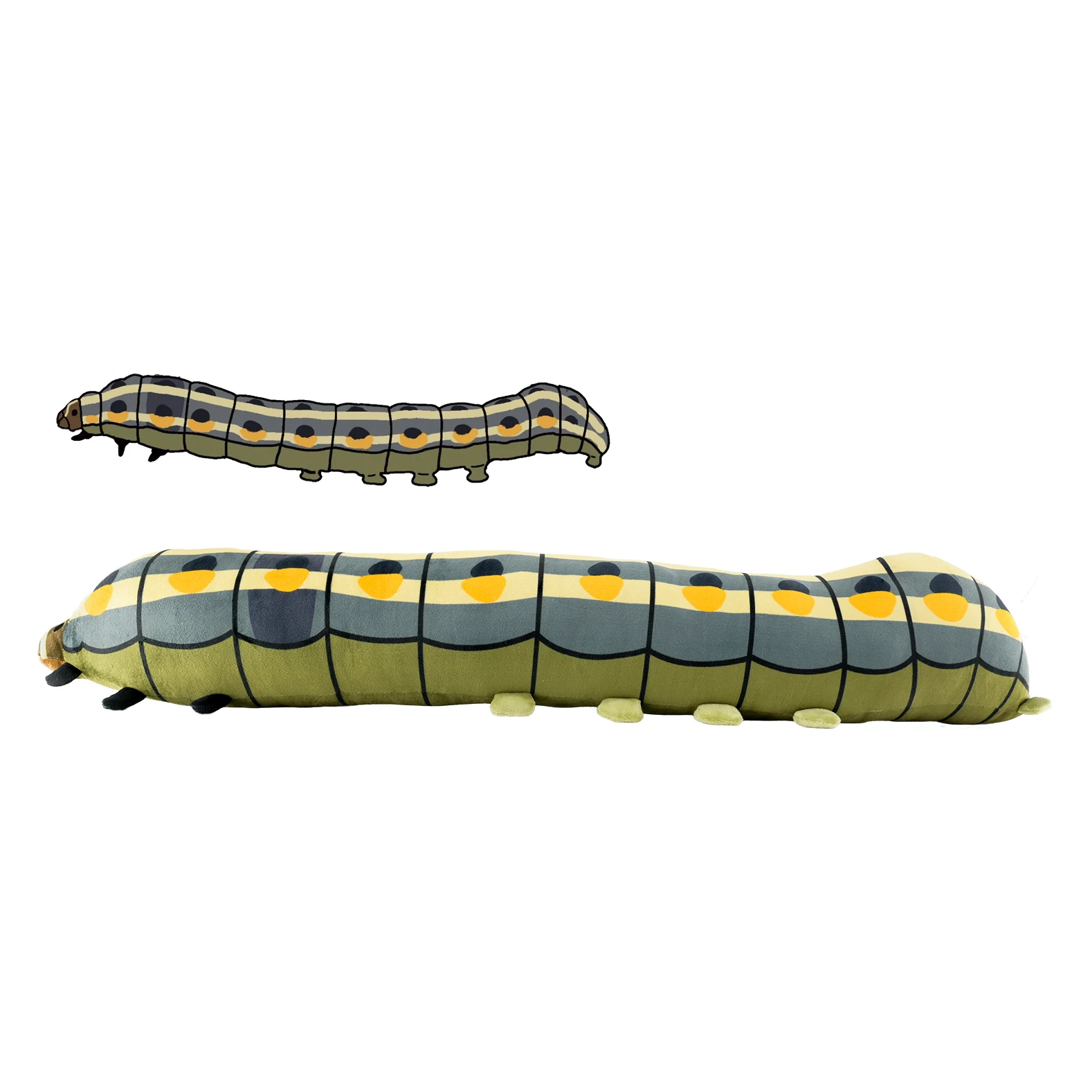 Custom Worm Plush Toy Throw Pillow Animal Stuffed Plush Doll sofa cushion Horror Gift For Halloween Easter Stuffed Caterpillar