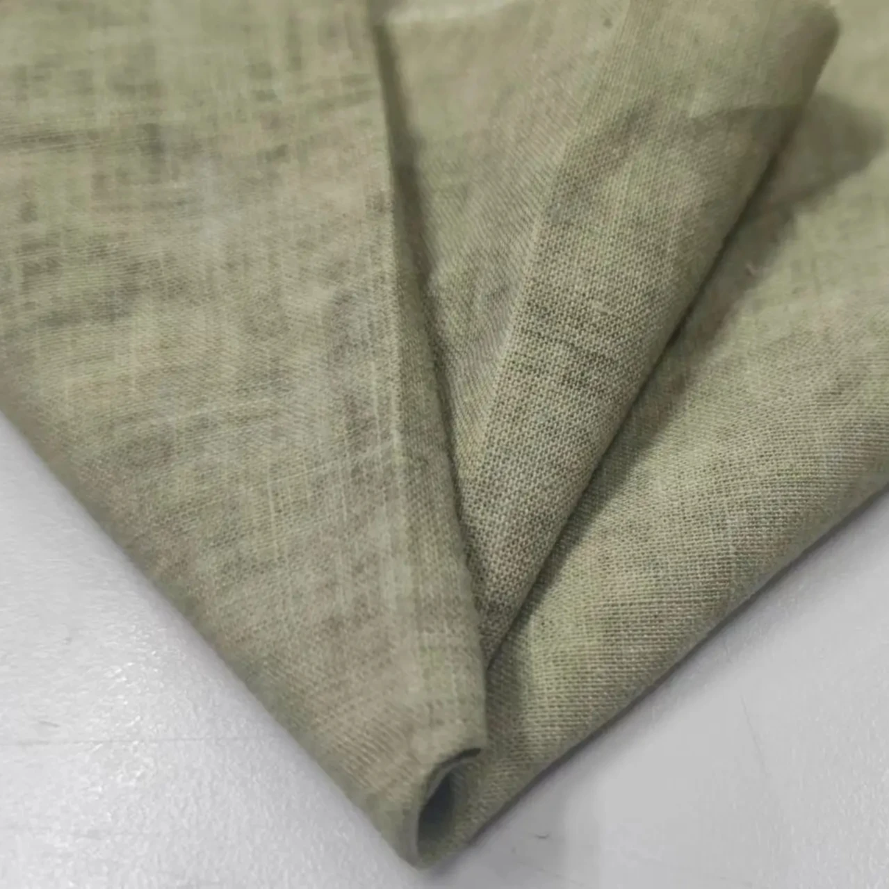 Ramie/cotton Fabric in Stock.Hot Selling Hemp Two-tone Chambray Style Colorful Cotton Soft Yarn Dyed Slub Linen Shirting Fabric