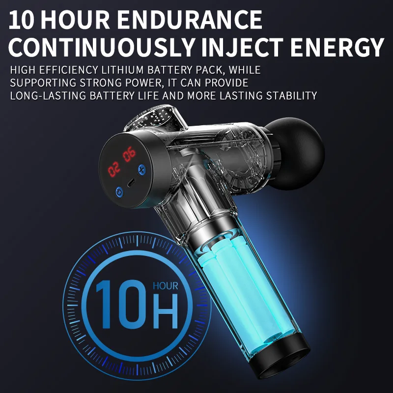 99 speeds Body Massage Gun Deep Tissue  Cordless Massage Gun  Deep Muscle Massage Gun with 4& 9 heads