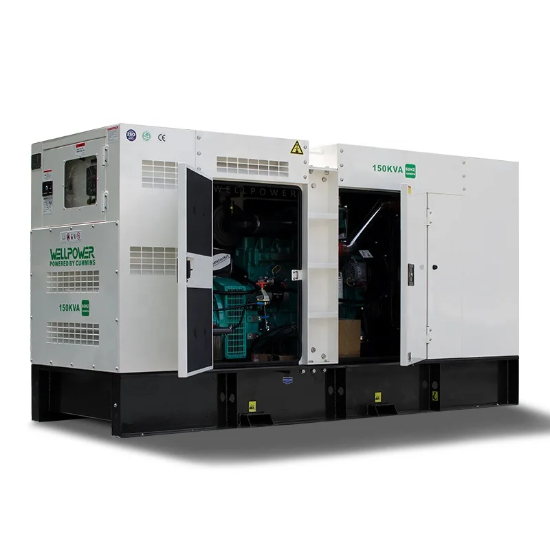 Electric power plant powered by Cummins engine soundproof silent 100kva diesel generator set