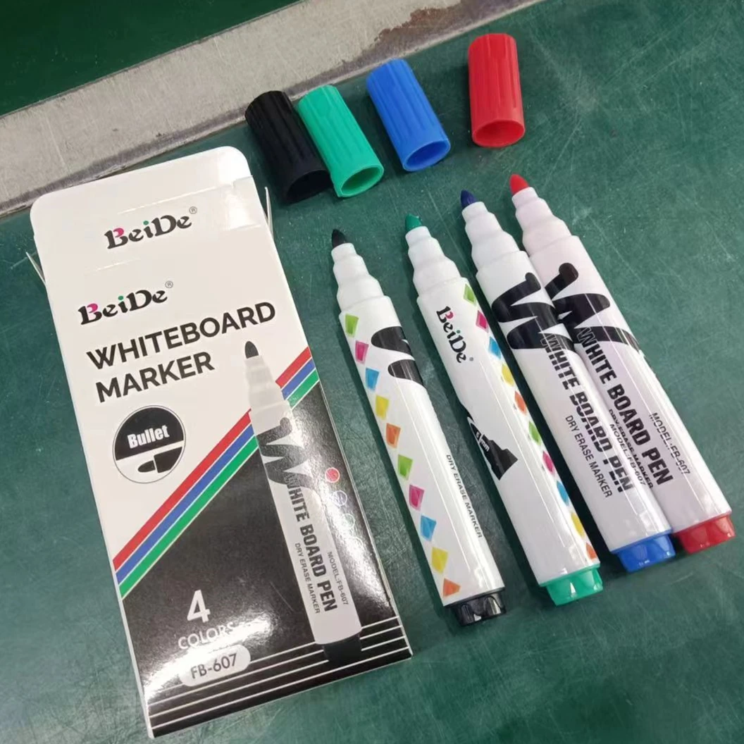 Wholesale Ready Stock Set of 4 Colors Dry Erase White Board Pen Bullet Tip Special Offer for New Year