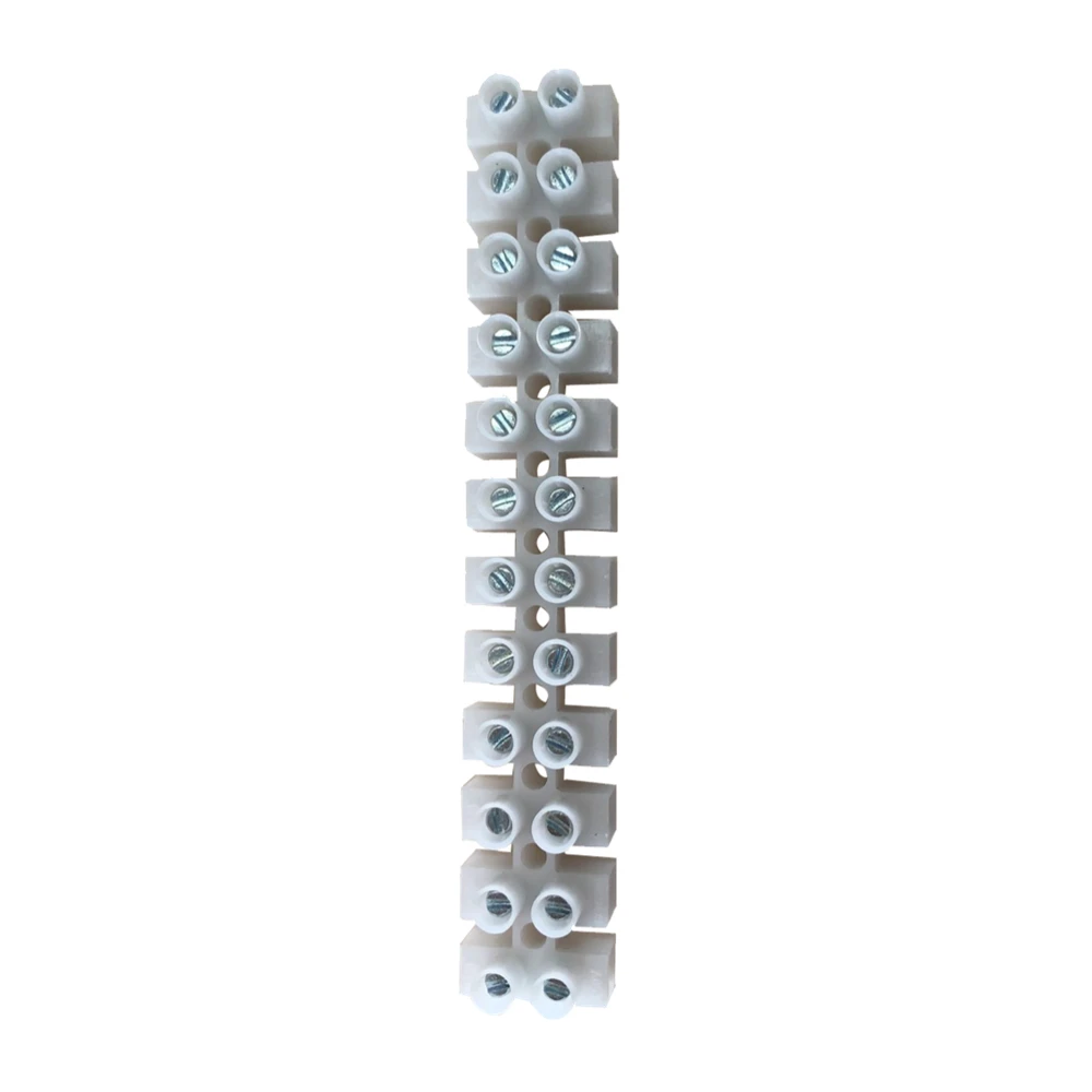 16mm square wire connecting strip plastic Nylon metal screw terminal block PA66 terminal strip