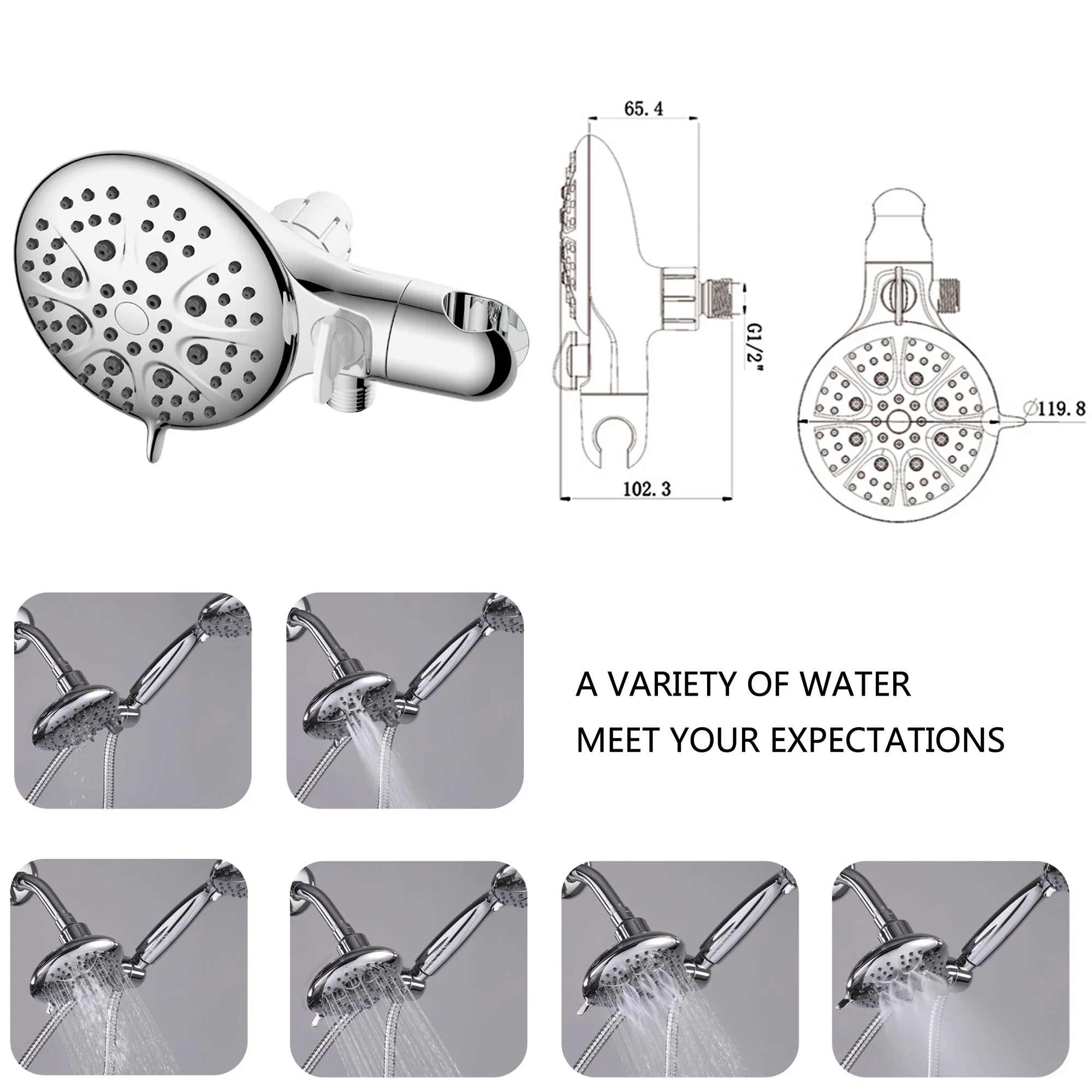 
Bathroom accessories Shower head with switch shower diverter valve 
