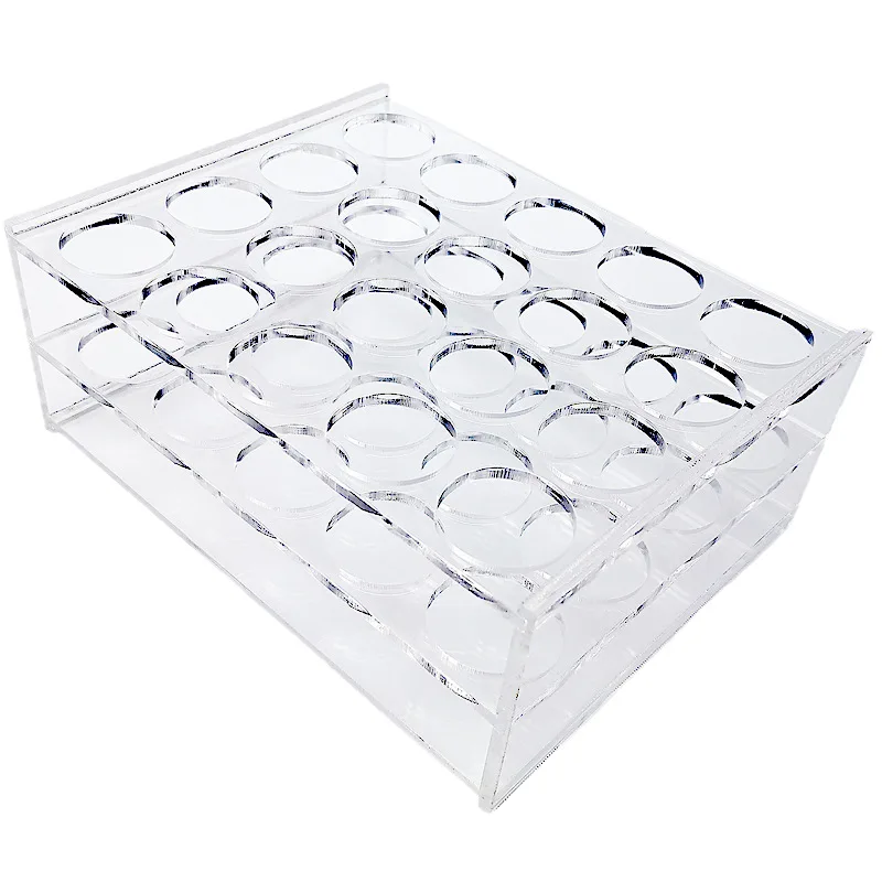 Good Quality 20 Holes Clear Acrylic Test Tube Tube Stand Holder Display Rack