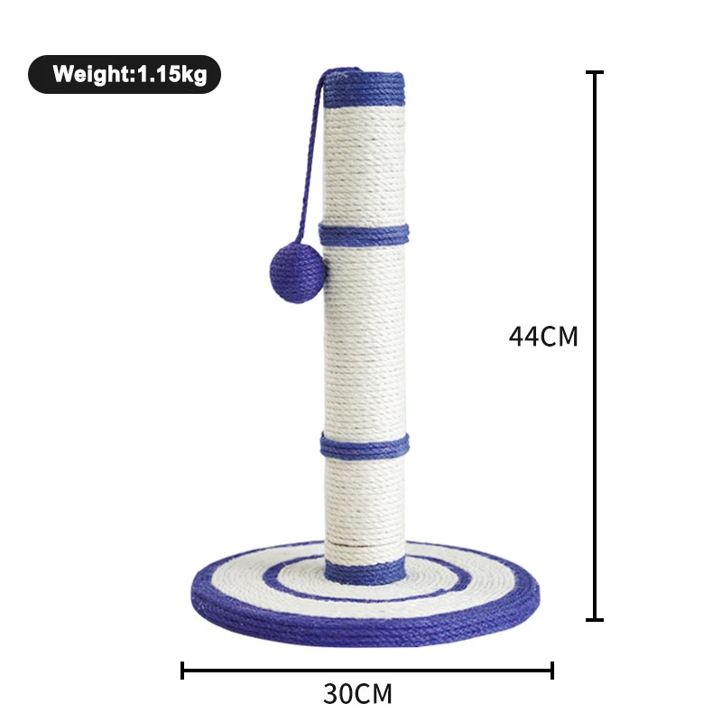 Pet Supplies Cat Scratching Post New Design Cats Sisal Cat Tree with Swing Ball and Mouse Strong Sisal Scratching Pillar