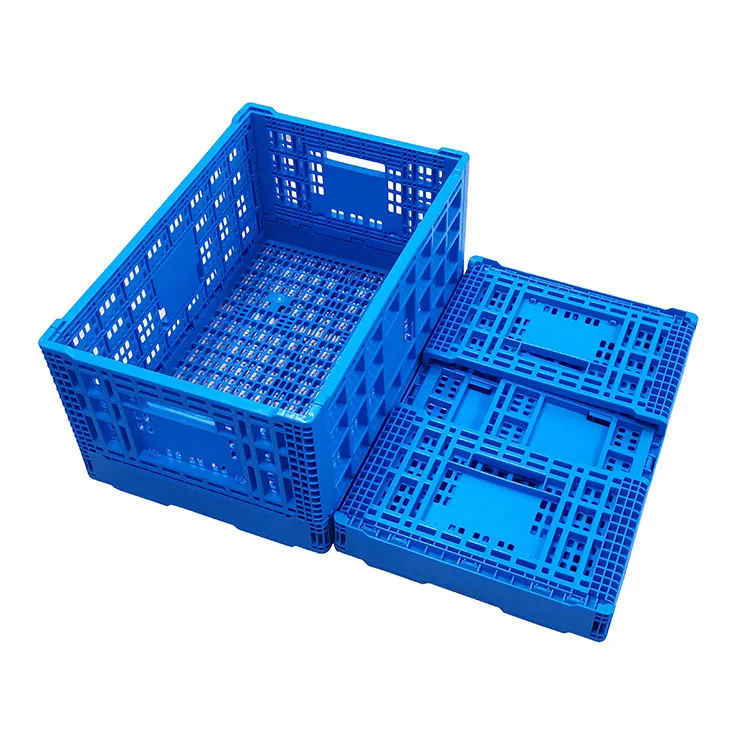 Warehouse Use Plastic Vegetable Storage Turnover Crate  Plastic  Stack and Nest Vented Mesh Plastic Moving Crates for Fruit