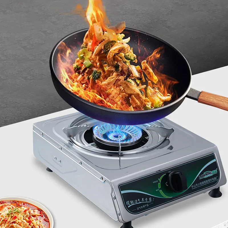 Household biogas table top cooker single stove burner stanless steel stove