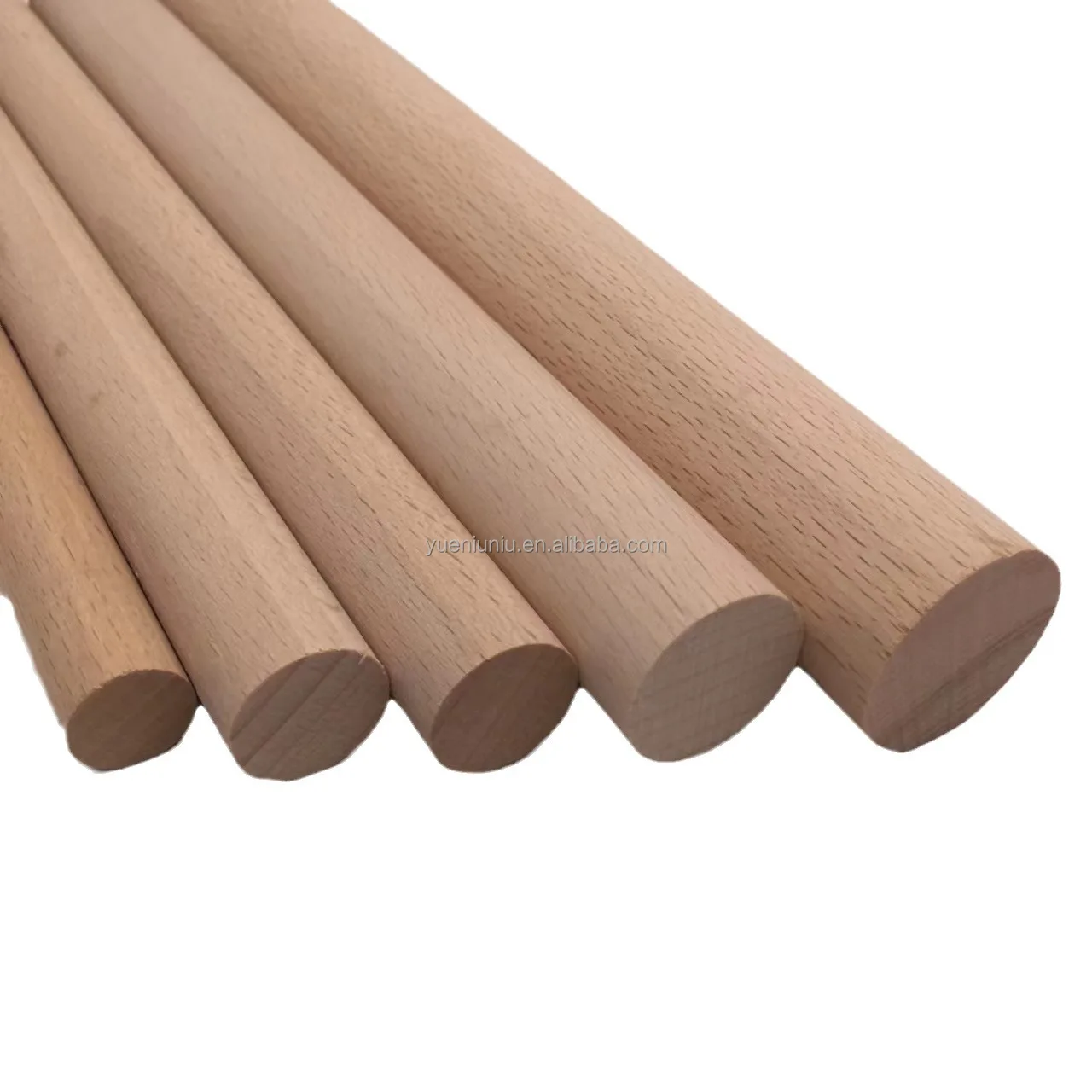 Multiple size solid wooden stick for Blank unfinished wooden pole walnut wood round sticks