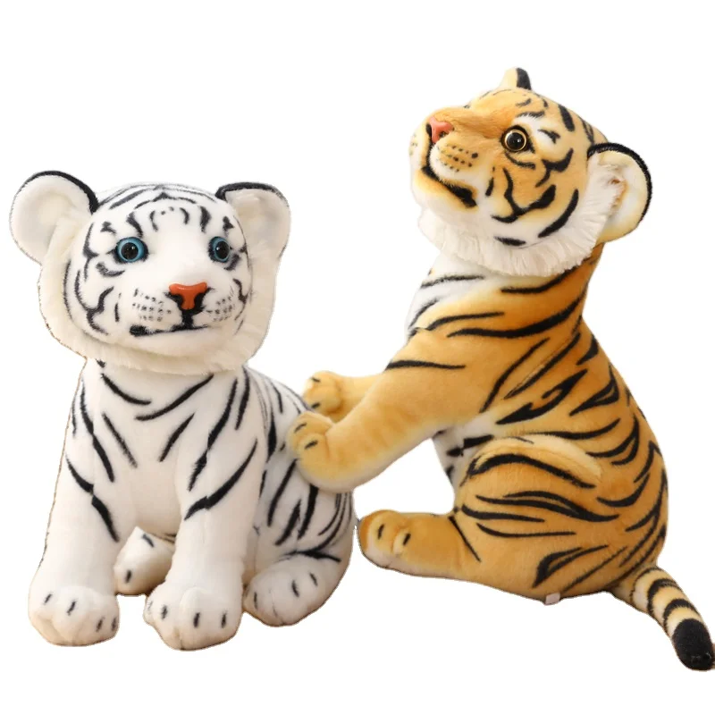 Hot Wholesale Simulation Baby Tiger Plush Toy Stuffed Soft Wild Animal Jungle Forest Animal Mini Tiger Doll For Kids