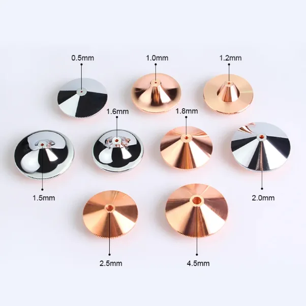Fiber Laser Cutting Machine Cutting Head Consumables Single Layer Nozzles D28mm D32mm