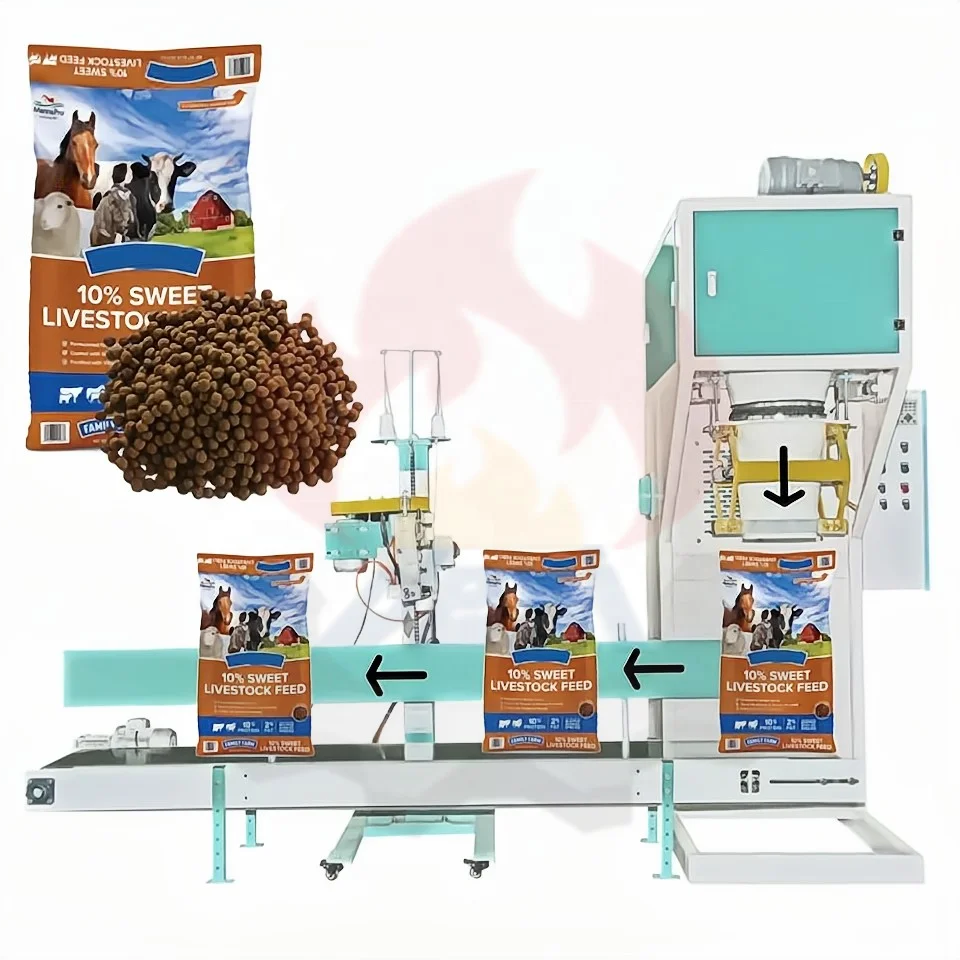 Automatic Weighing and Packaging Machine Biomass Pellet Organic Fertilizer Feed Powder Packaging Machine