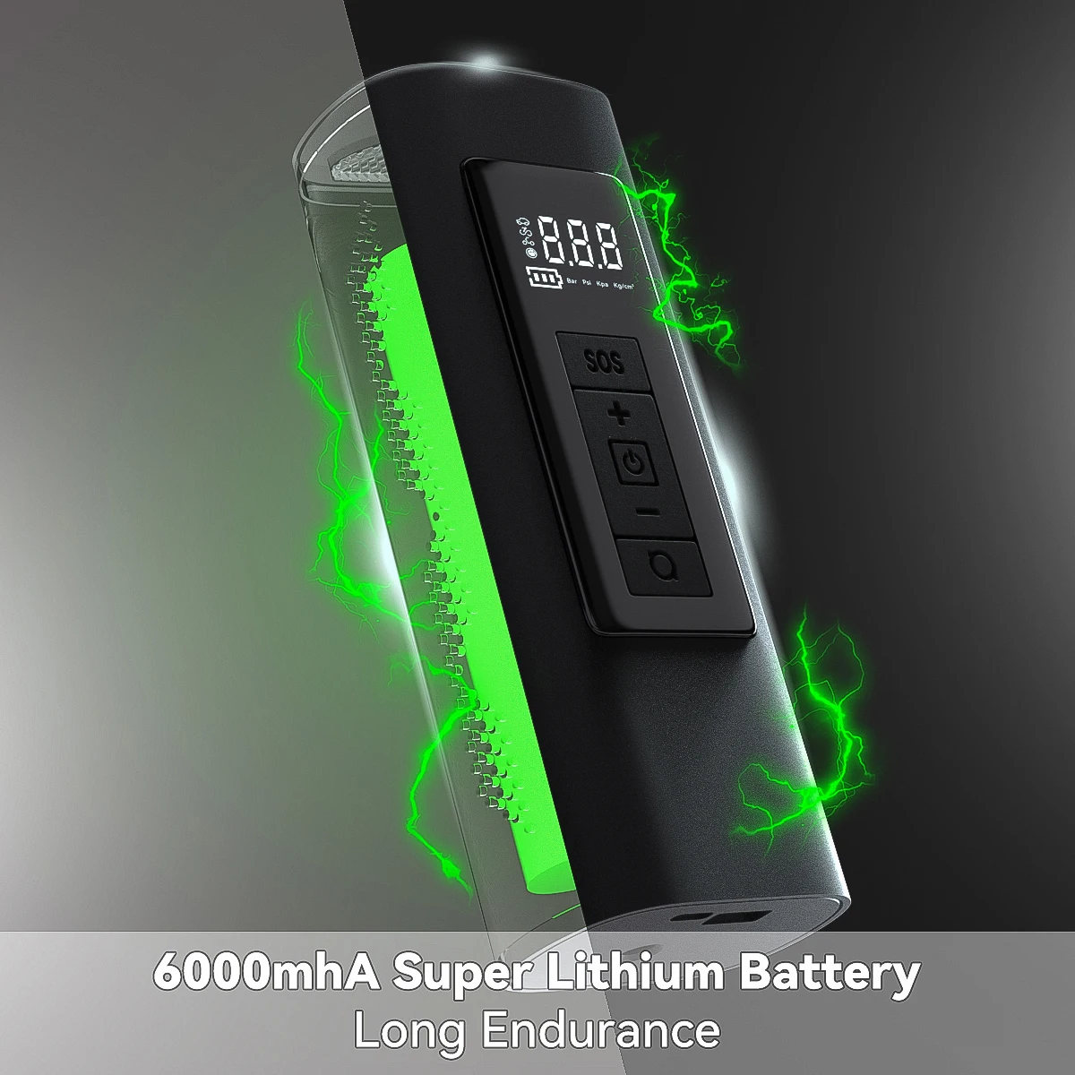 6000mAh Electrical Digital Portable Car Tire Inflator 150PSI Pressure Air Pump for Motorcycle Scooter Bike AUTO Tyre Balls