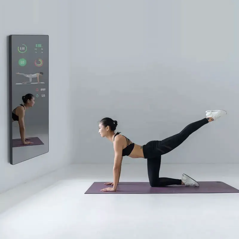 Hot sale smart magic fitness nirror interactive glass touch screen workout fitness mirror with 1080P camera