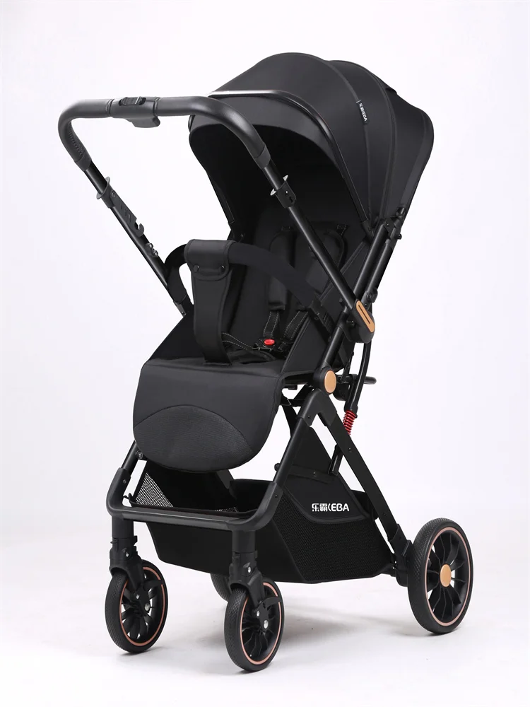 Customized Luxury Steel Frame Automatic Folding Stroller Baby Carriage Lightweight Baby Stroller For Babies