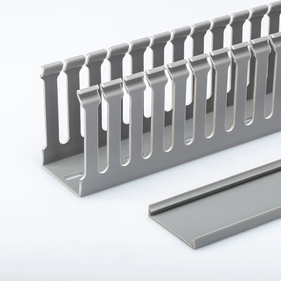 
EASCO CE UL94V0 RoHS Plastic PVC Channel Grey Color PVC Trunking Size 