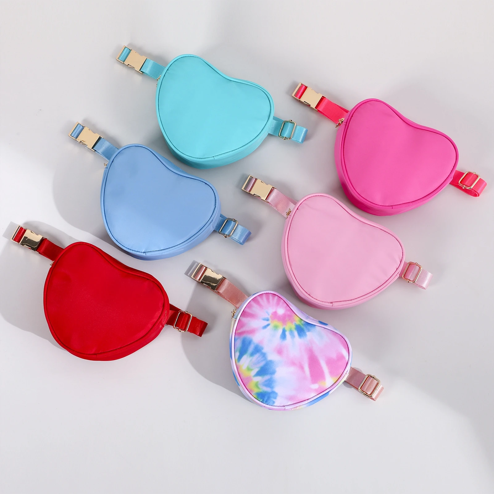 Cheap Price Heart-shaped Fanny Pack Portable Simple Sports Waist Mobile Phone Storage Bag Cycling Play Small Bags